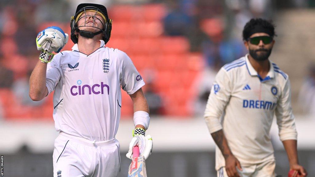 Ollie Pope celebrates his century