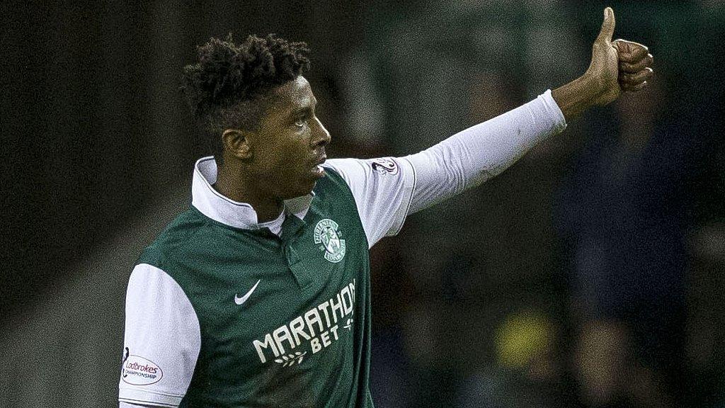 Hibernian forward Dominique Malonga