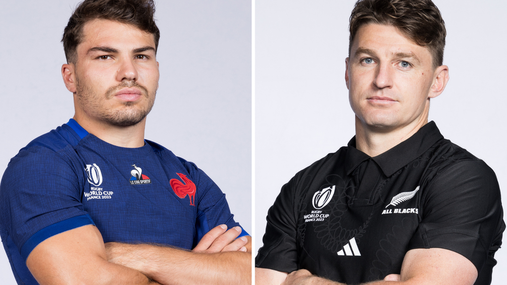 Composite image of Antoine Dupont and Beauden Barrett