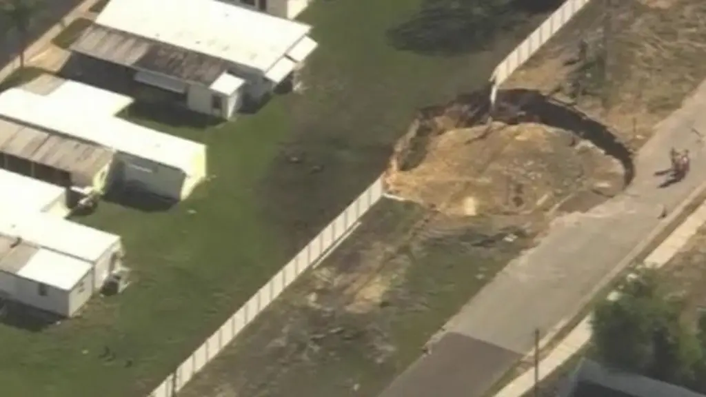 Giant sinkhole opens up in Florida - BBC News