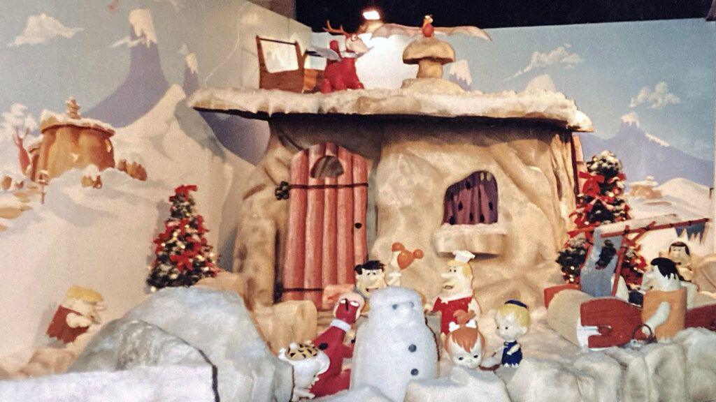 One of Mr Hale's projects – a Flintstones-themed Christmas display