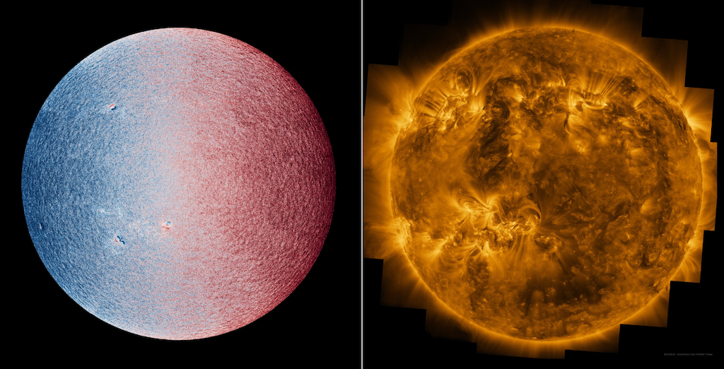 Two pictures of the Sun