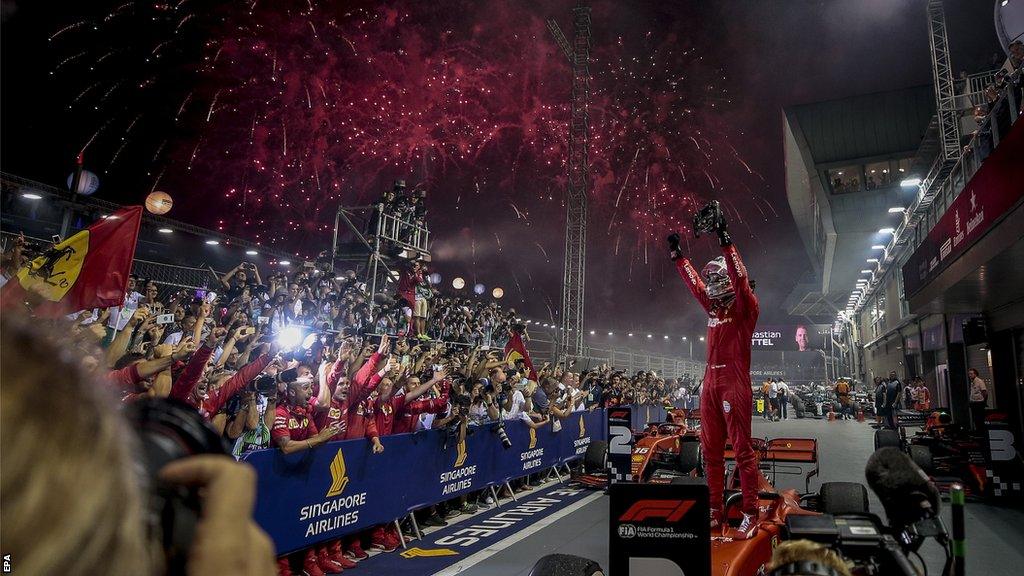 Sebastian Vettel wins the Singapore Grand Prix