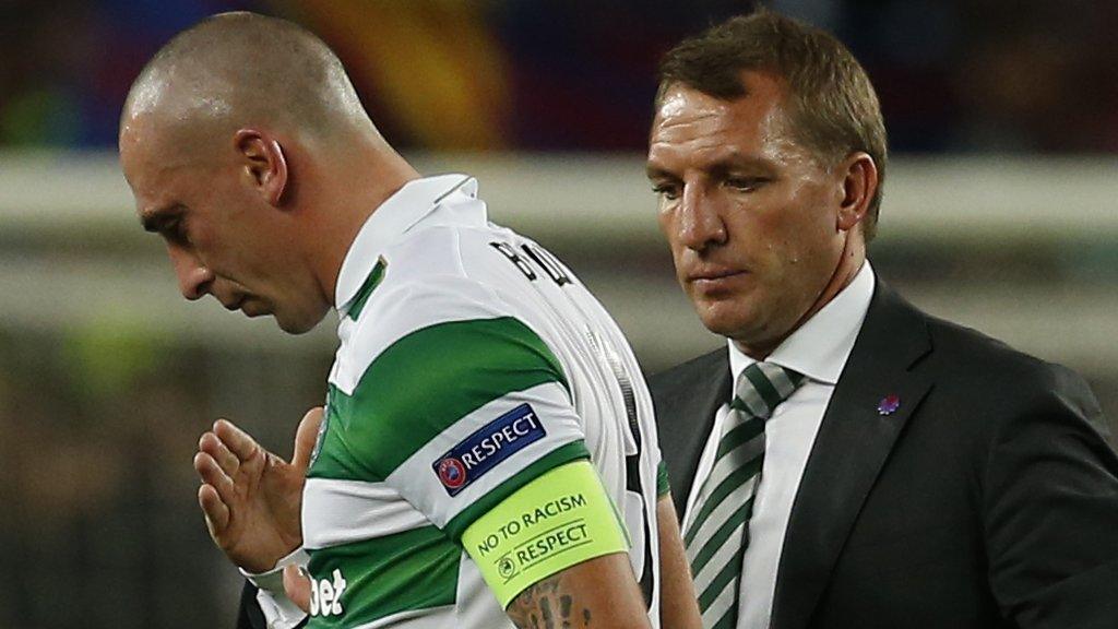 Celtic captain Scott Brown and manager Brendan Rodgers