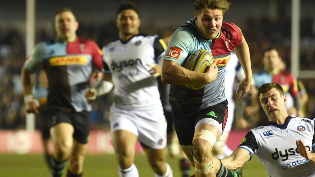 Harry Sloan scores for Harlequins