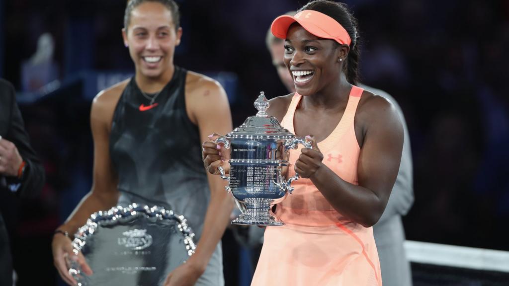 Sloane Stephens celebrates