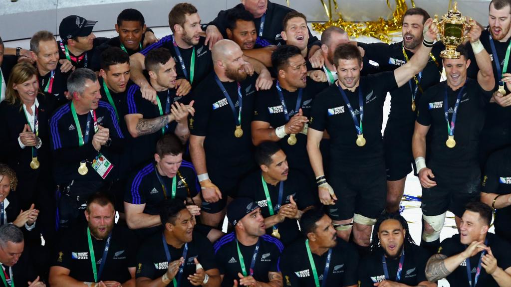 New Zealand players celebrate