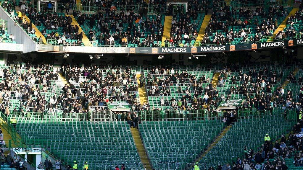 The Green Brigade section at Celtic Park