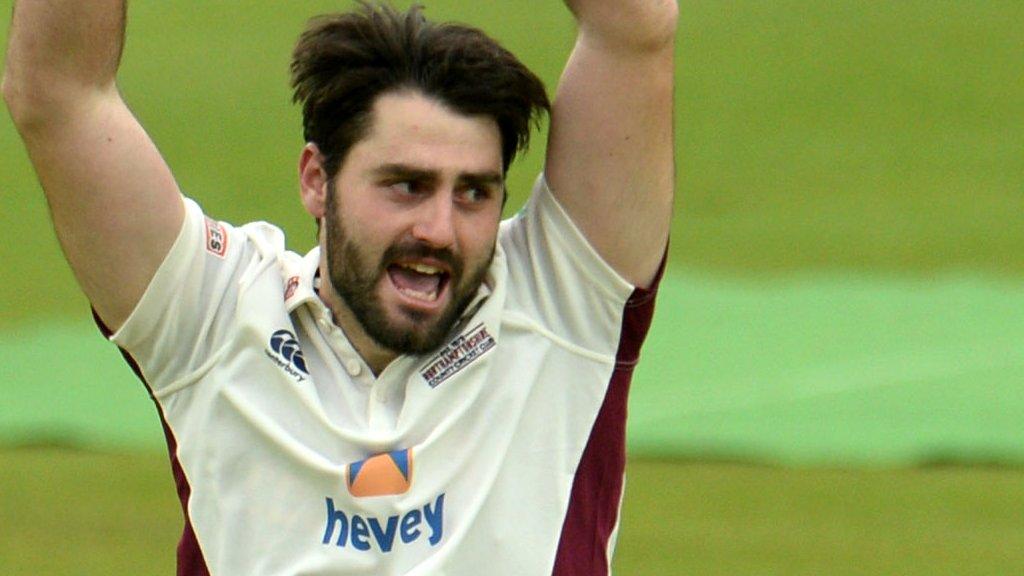 Brett Hutton in action for Northants