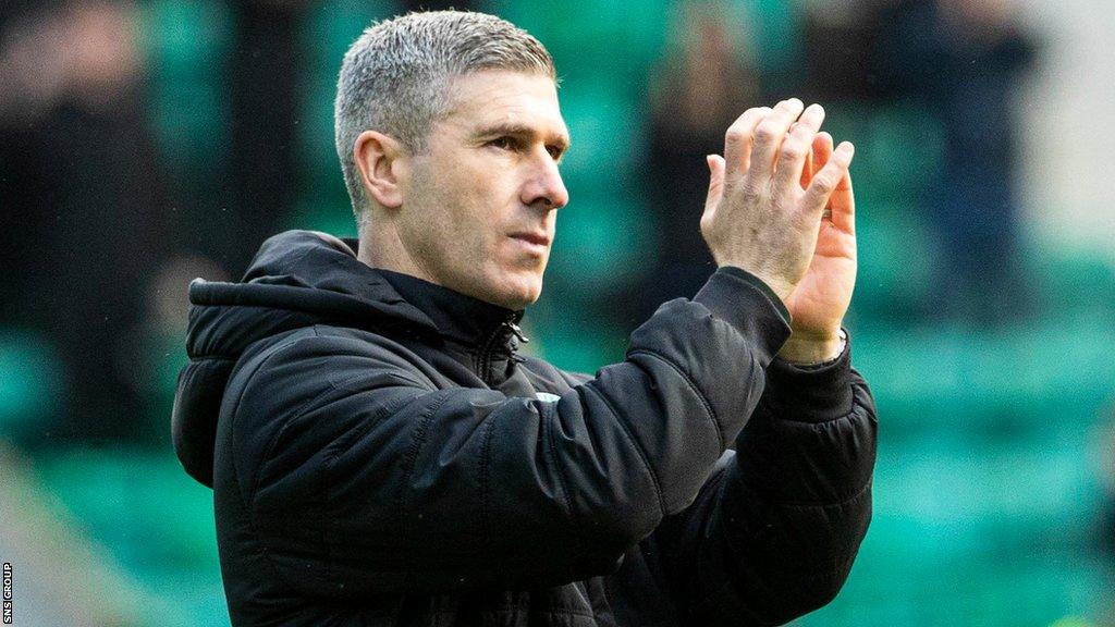 Hibernian head coach Nick Montgomery