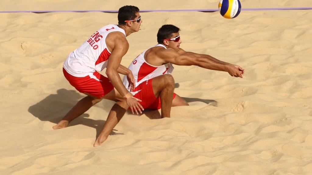 Team England in Beach Volleyball action