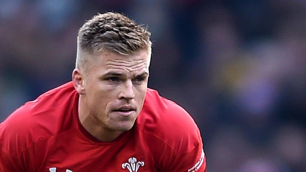 Gareth Anscombe waits for the ball