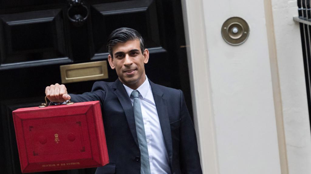 Rishi Sunak with his red box