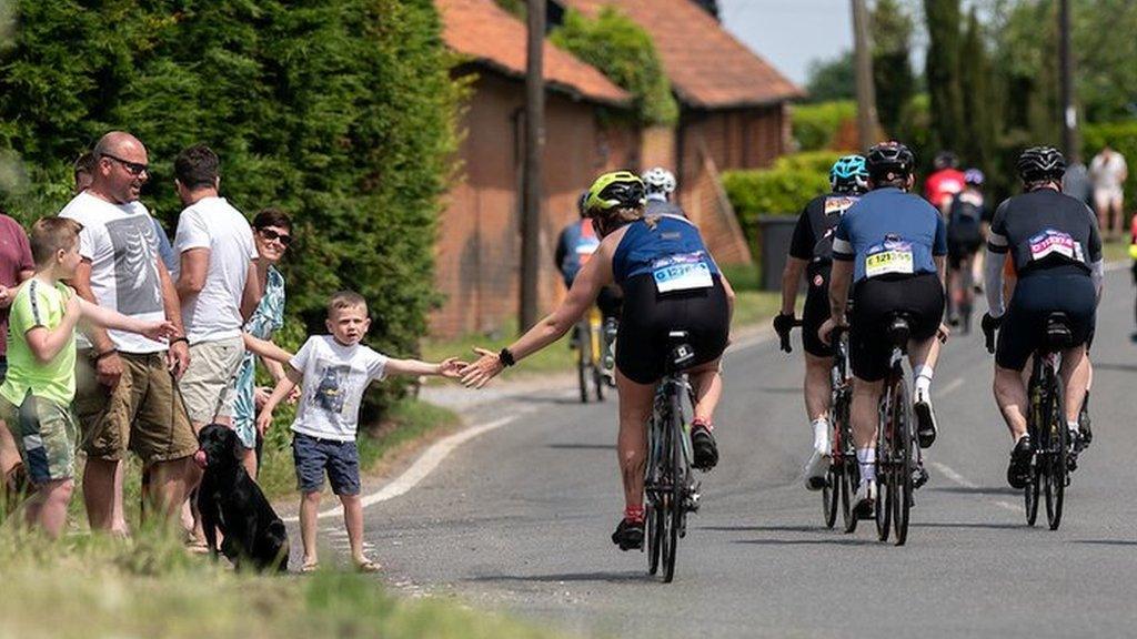 Cyclists in Essex