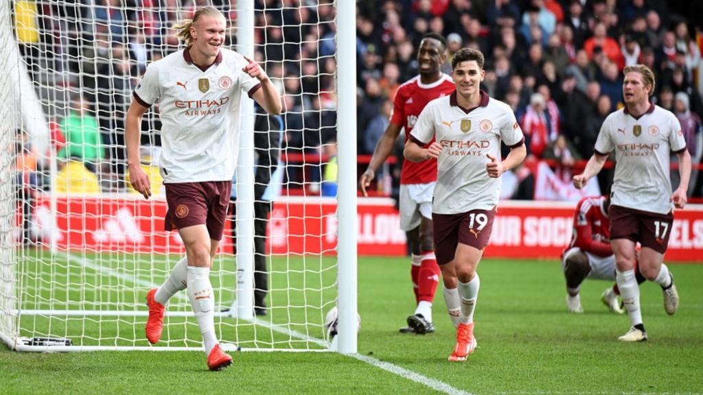 Erling Haaland celebrates