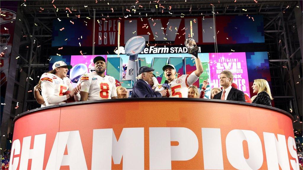 The Kansas City Chiefs celebrate