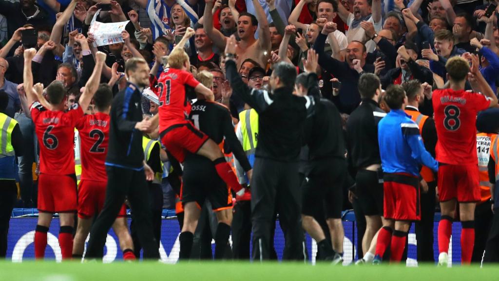 Huddersfield celebrate