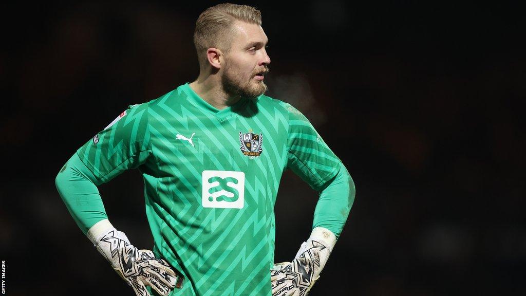 Connor Ripley of Port Vale during the League One match between Port Vale and Derby County at Vale Park on 28 November 2023