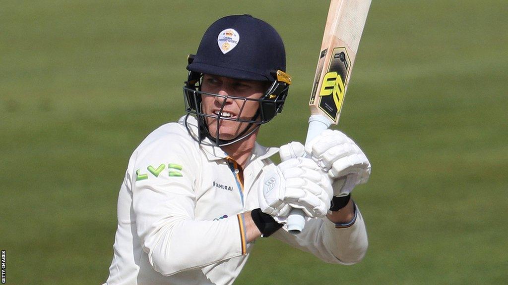 Luis Reece batting for Derbyshire