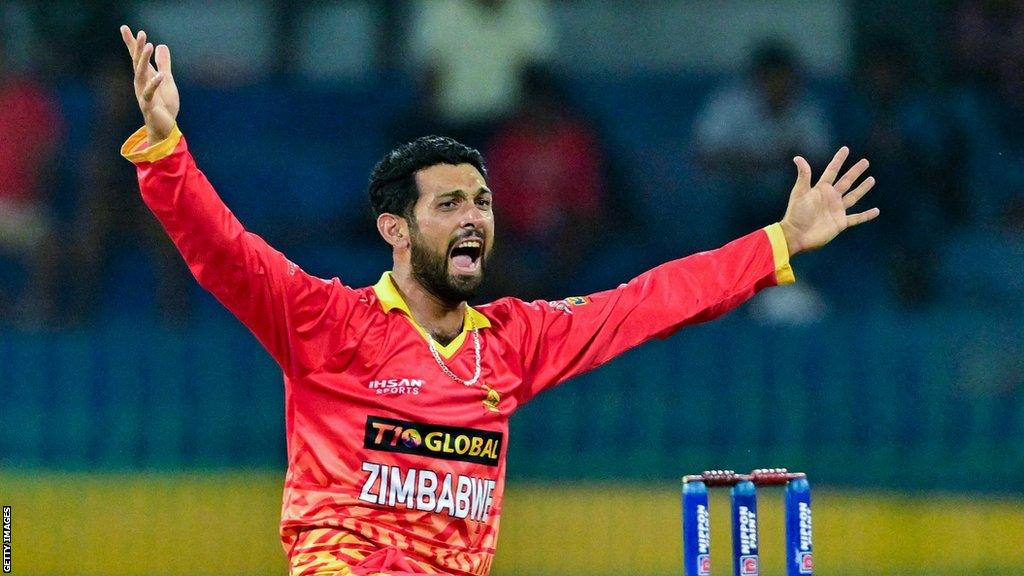 Sikandar Raza playing for Zimbabwe