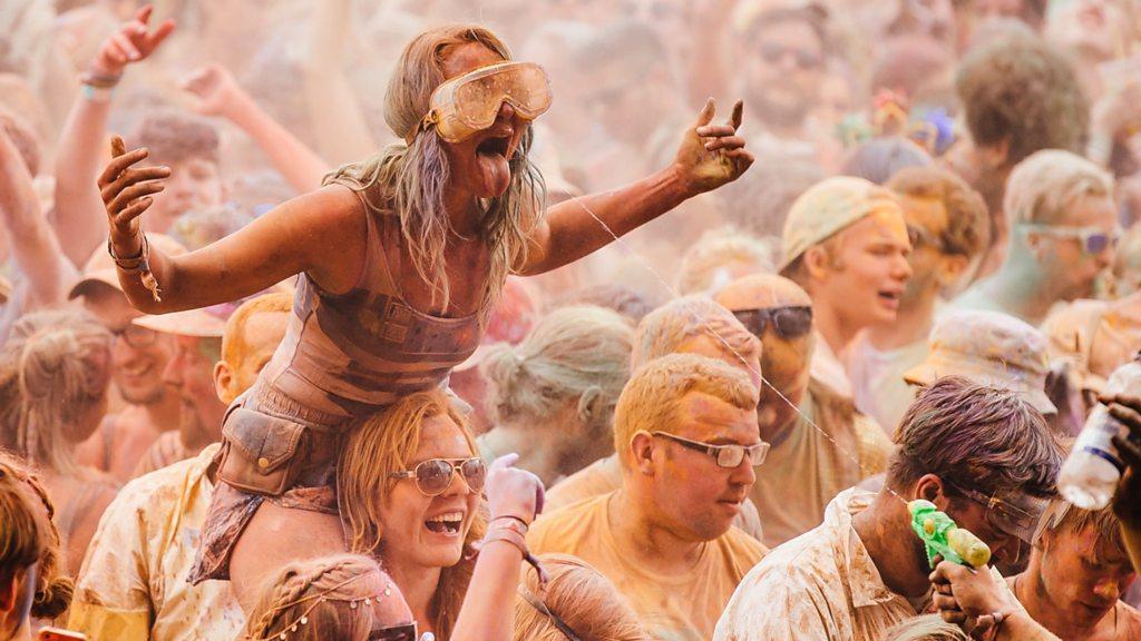 Party goers at the festival