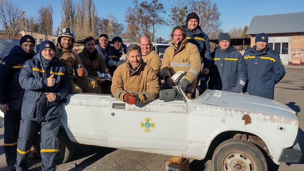 Ukrainian firefighters