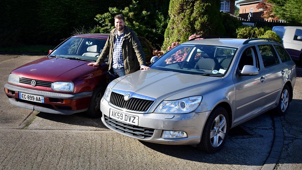 Reporter Tom de Castella, his car and his father's