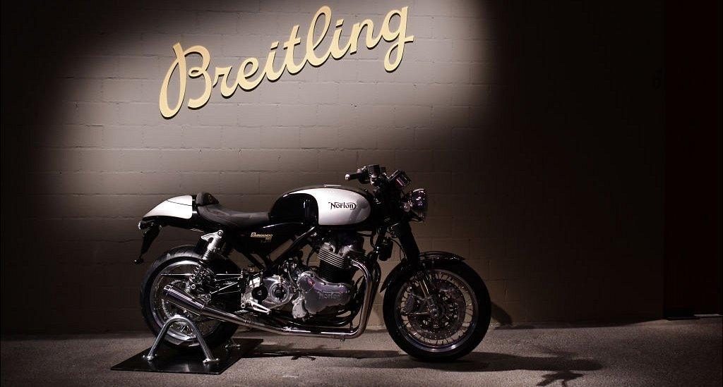 Norton motorbike in display during the Breitling Baselworld Summit 2019