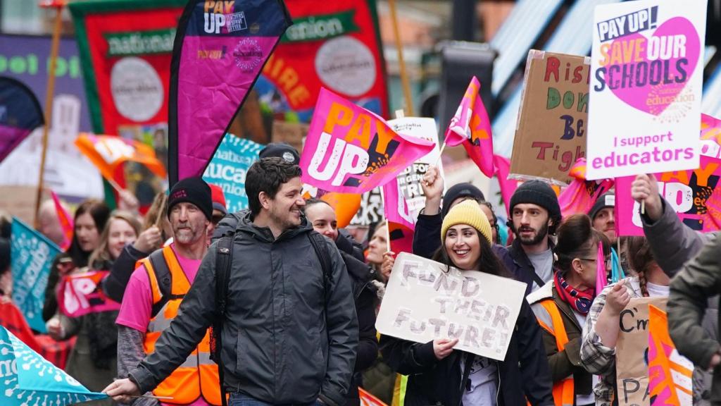 Teachers on strike