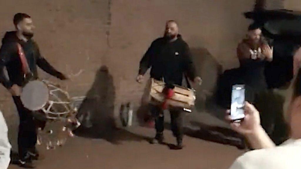 Drummers in Luton street