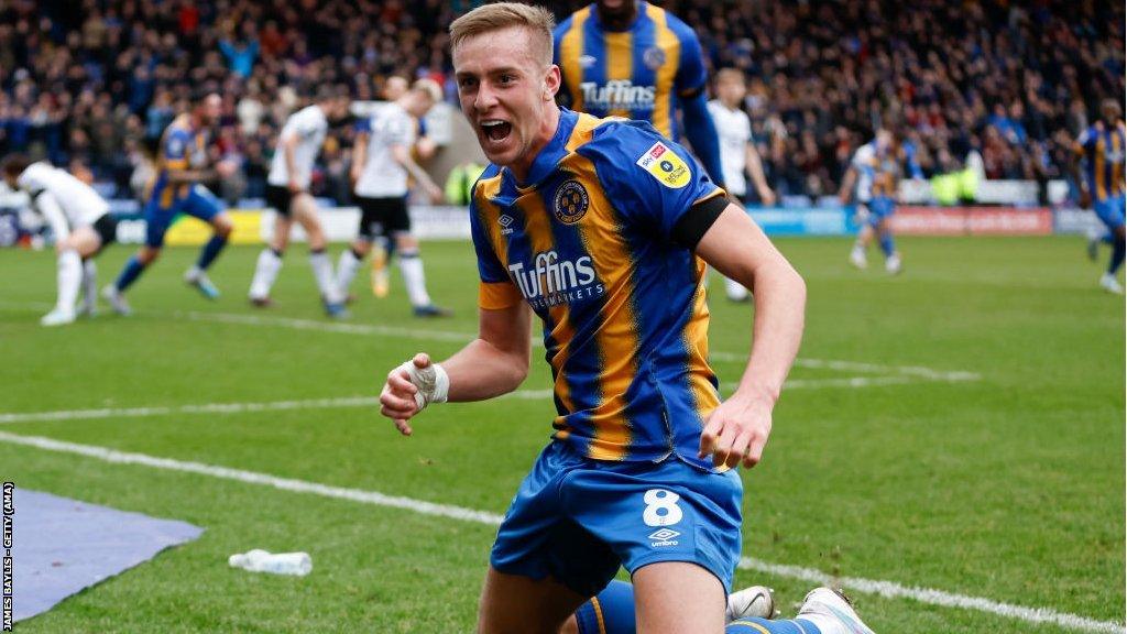 Killian Phillips scored his first Shrewsbury goal since his New Year's Day loan signing from Crystal Palace