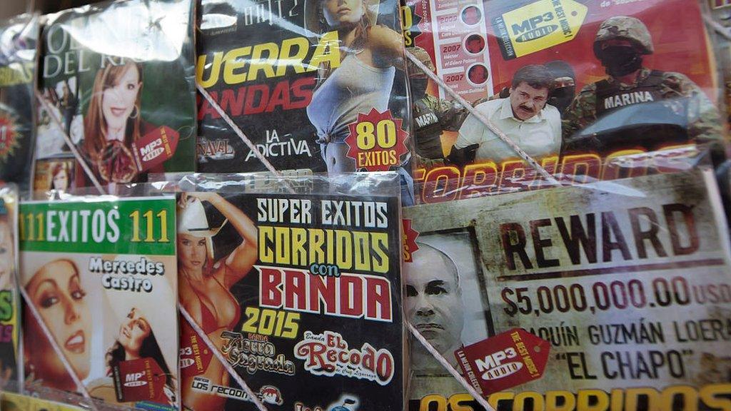 Narcocorrido albums on sale in Mexico