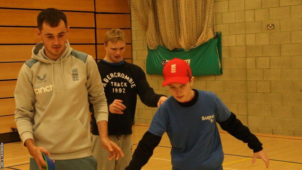 Alfie Pyle coaching during a Super 1s session at the K2 Centre in Crawley, Sussex