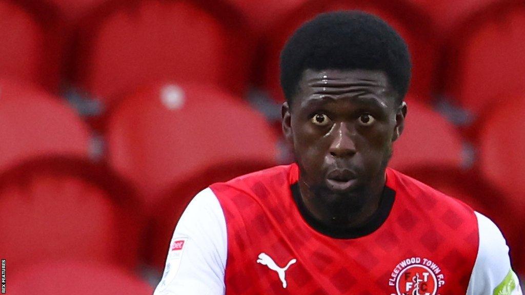 Brendan Wiredu in action for Fleetwood Town