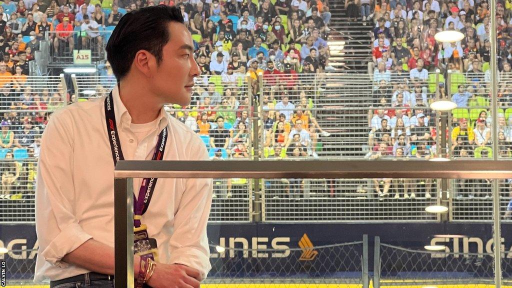 Calvin Lo at the Singapore Grand Prix