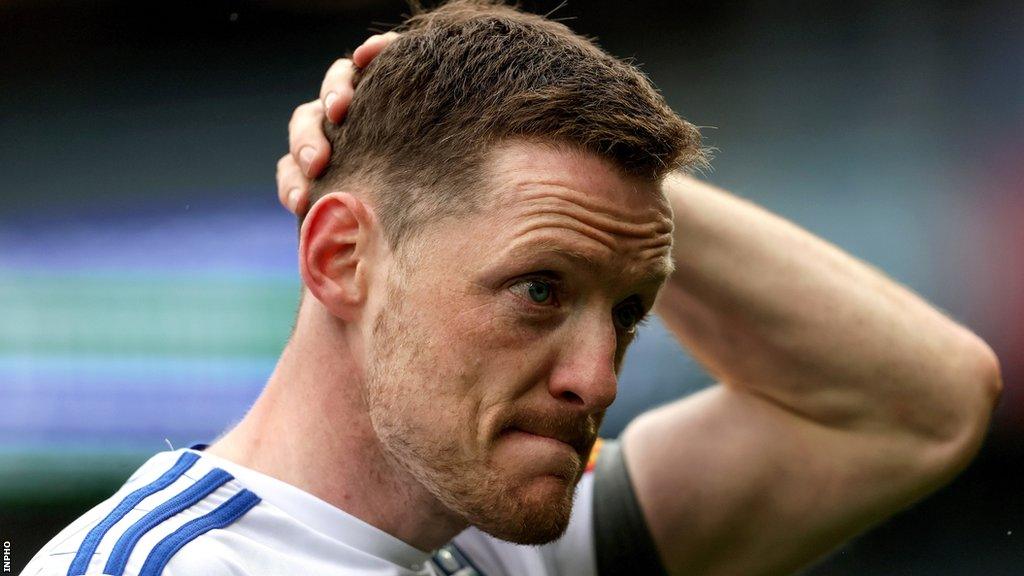 Conor McManus is dejected after Monaghan's All-Ireland semi-final defeat by Dublin last July