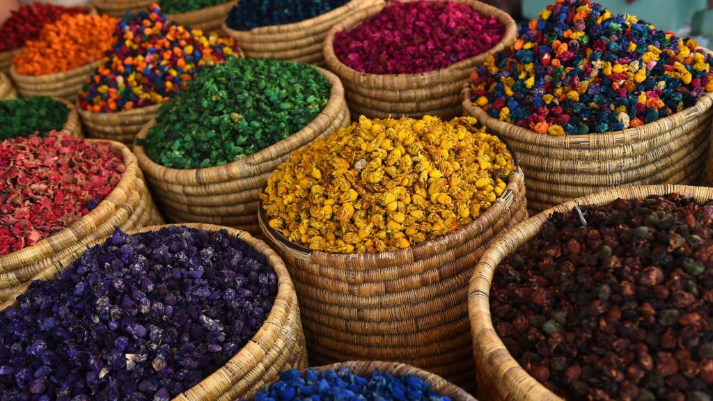 Herbs in Marrakech market