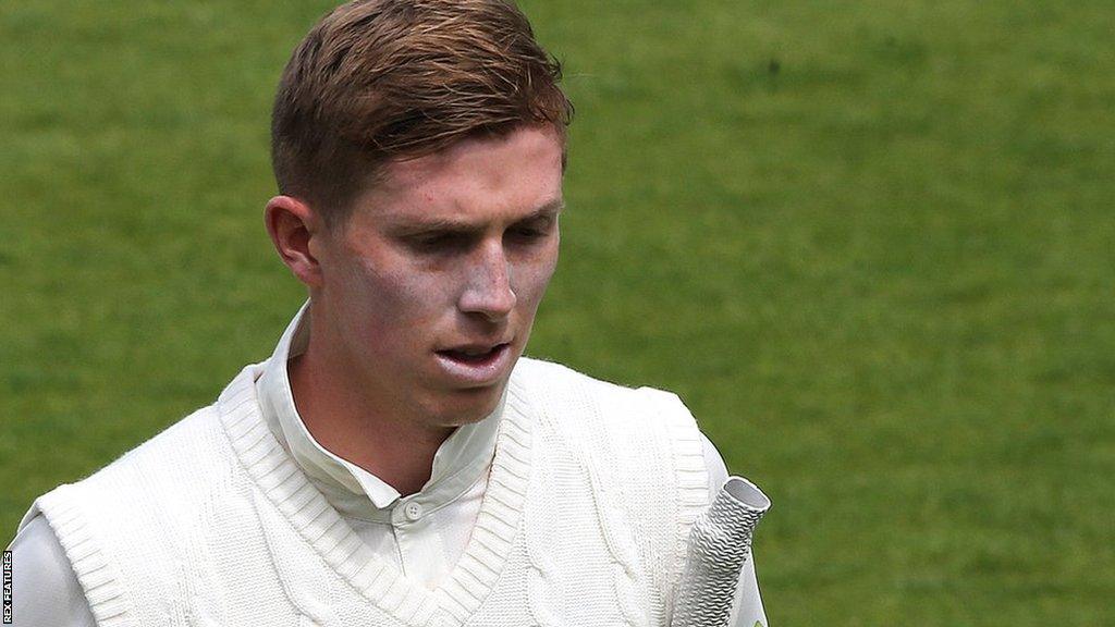 England opener Zak Crawley could only add three to his unbeaten 31 overnight as Kent collapsed on the third morning