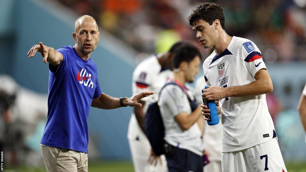 Gregg Berhalter and Gio Reyna