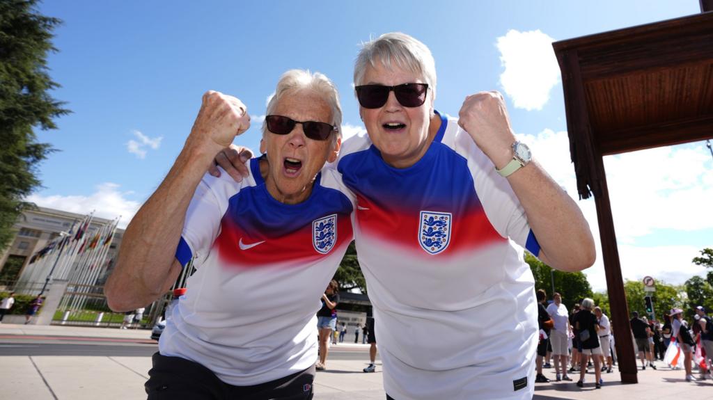 England fans in Geneva