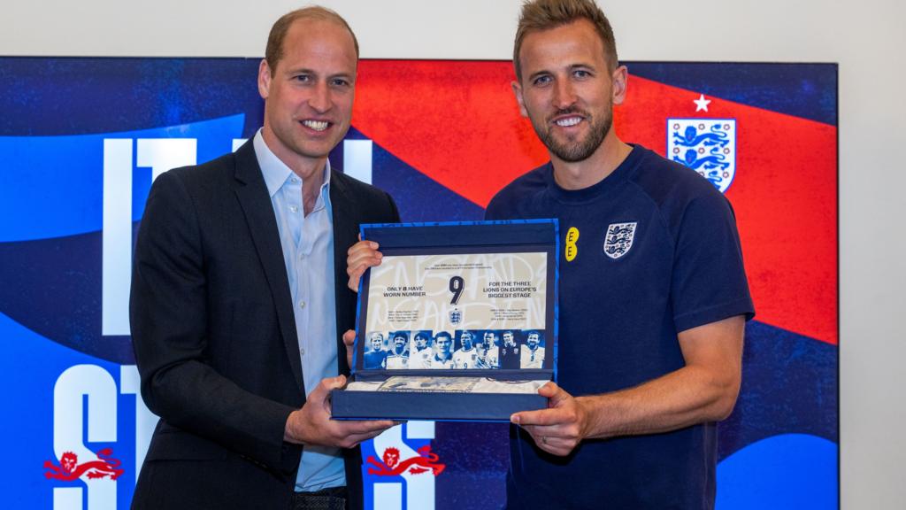 Prince William and Harry Kane