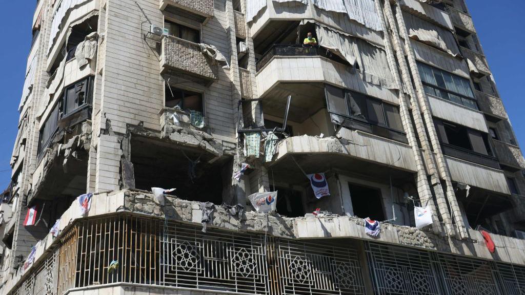 A damaged building in Beirut