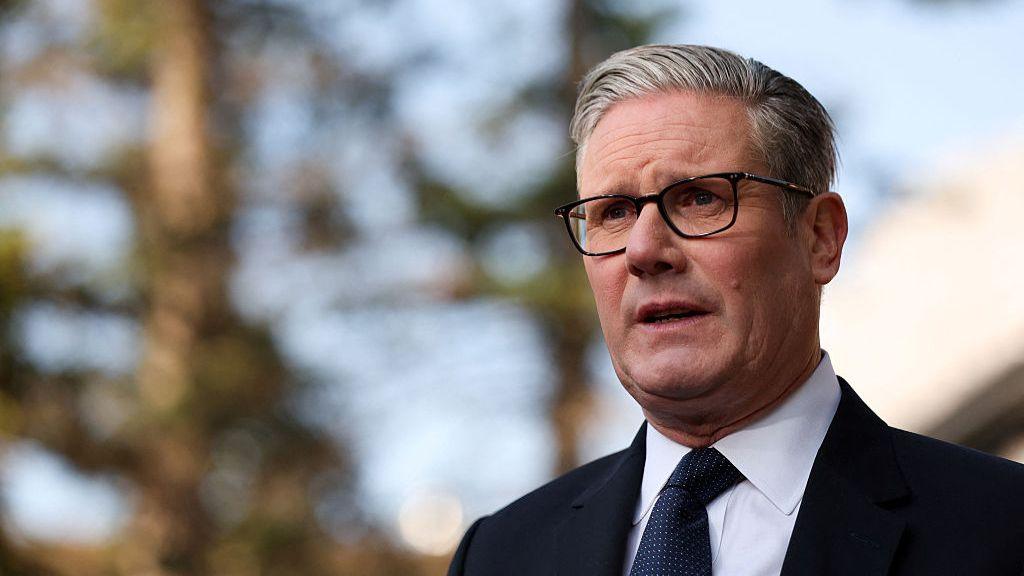 UK Prime Minister Sir Keir Starmer speaks to the media during the G7 Leaders Summit on 15 June 2025 in Kananaskis, Canada.