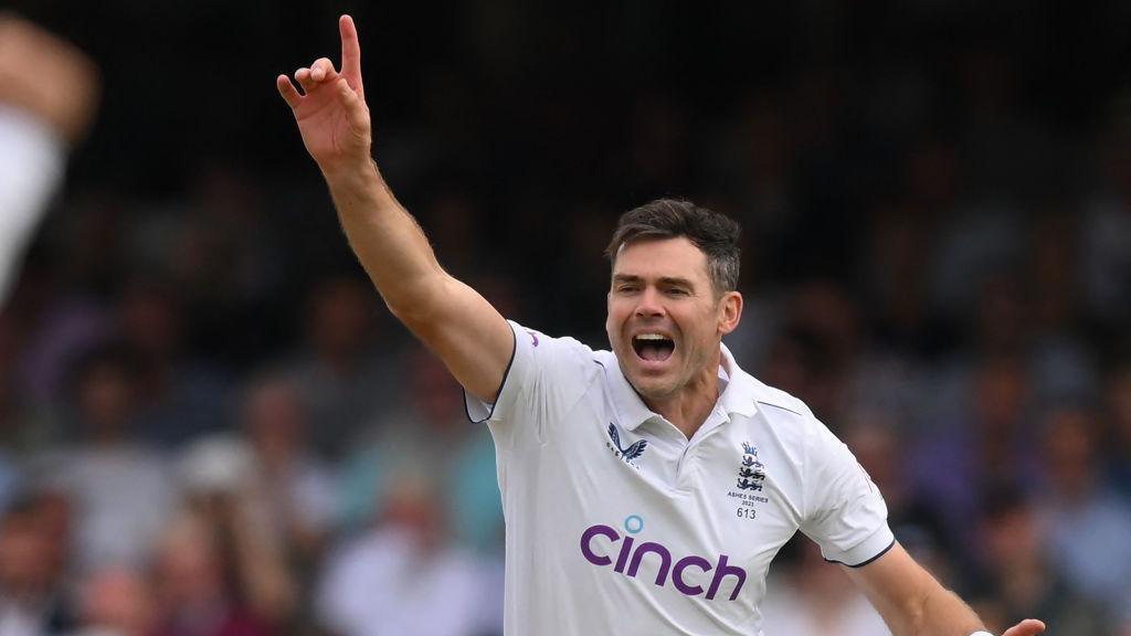 James Anderson celebrating a wicket