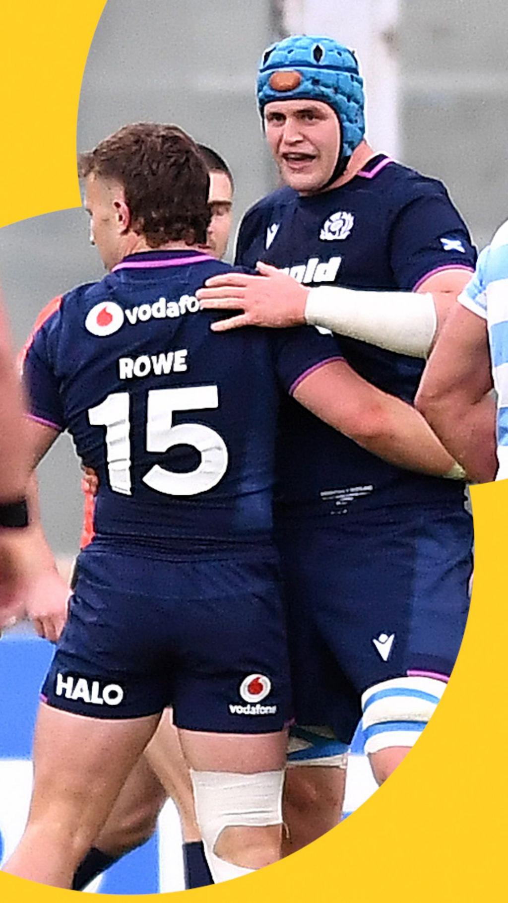 Scotland's Scott Cummings marks 50th cap with try in win over Argentina - BBC thumbnail