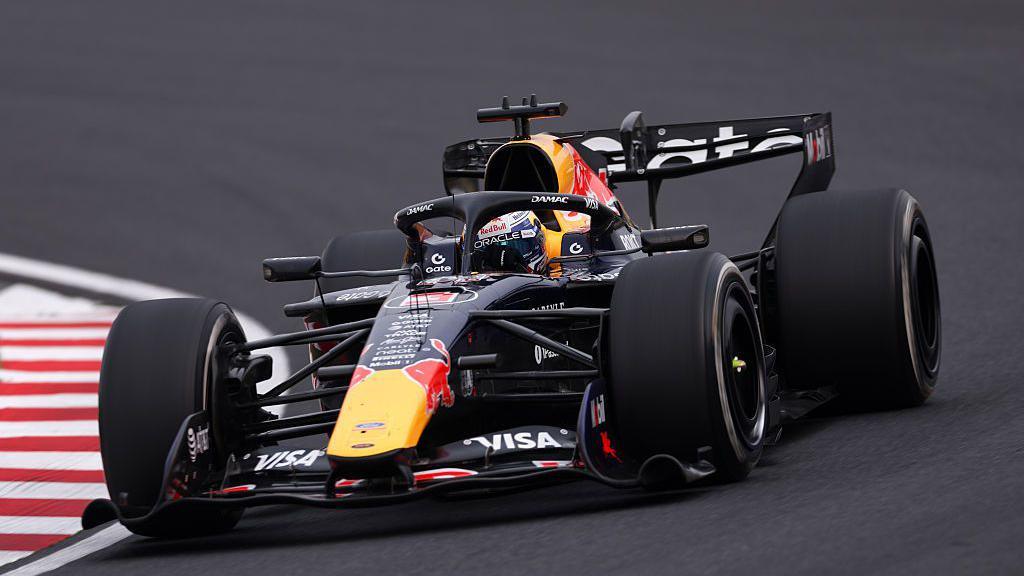 Max Verstappen driving the Red Bull in Suzuka during the Japanese Grand Prix