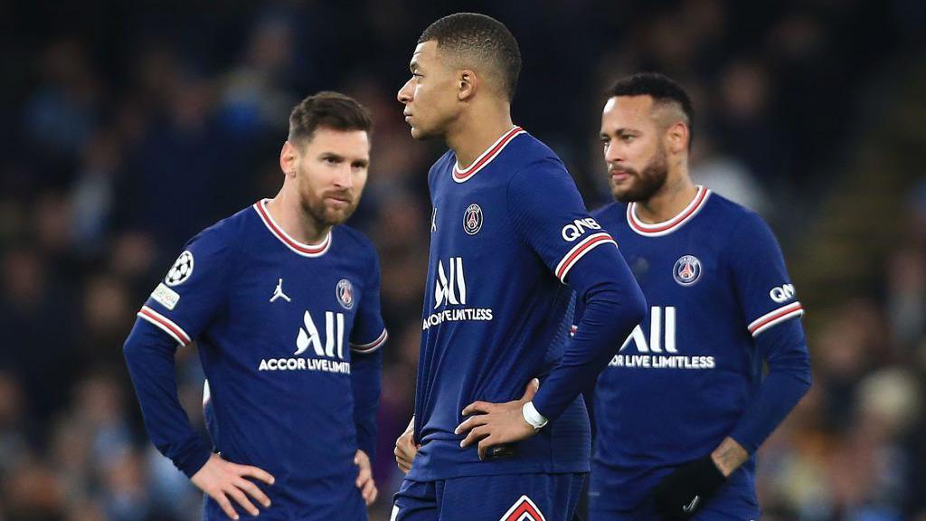 Lionel Messi, Kylian Mbappe and Neymar spent two seasons together at Paris St-Germain