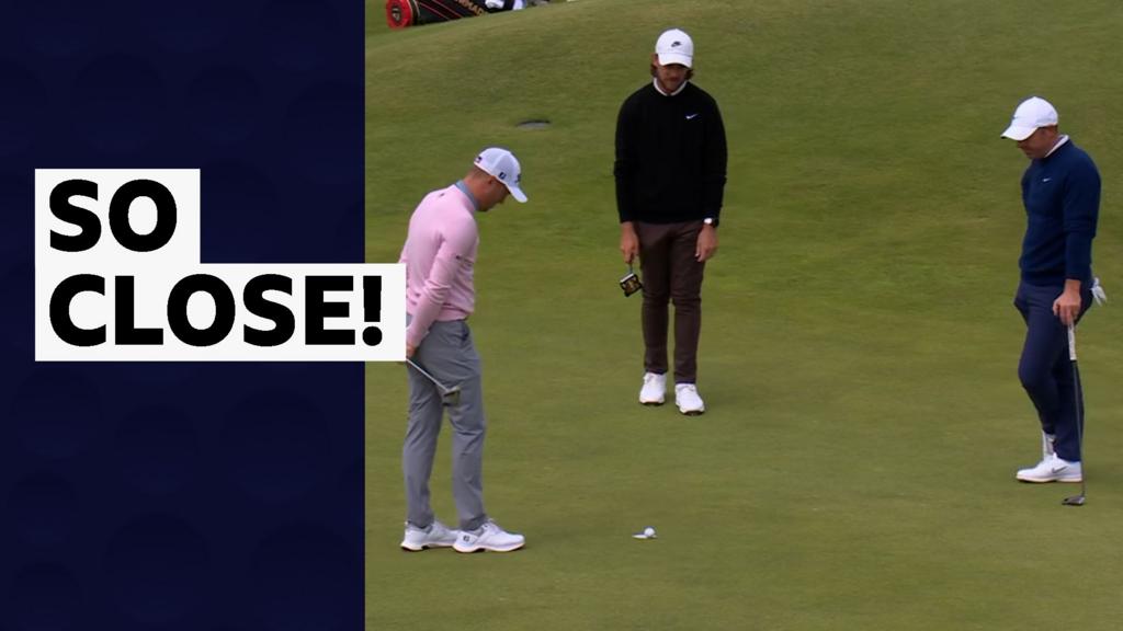 'Rory, sneeze!' - McIlroy, Thomas & Fleetwood can't believe this putt didn't fall