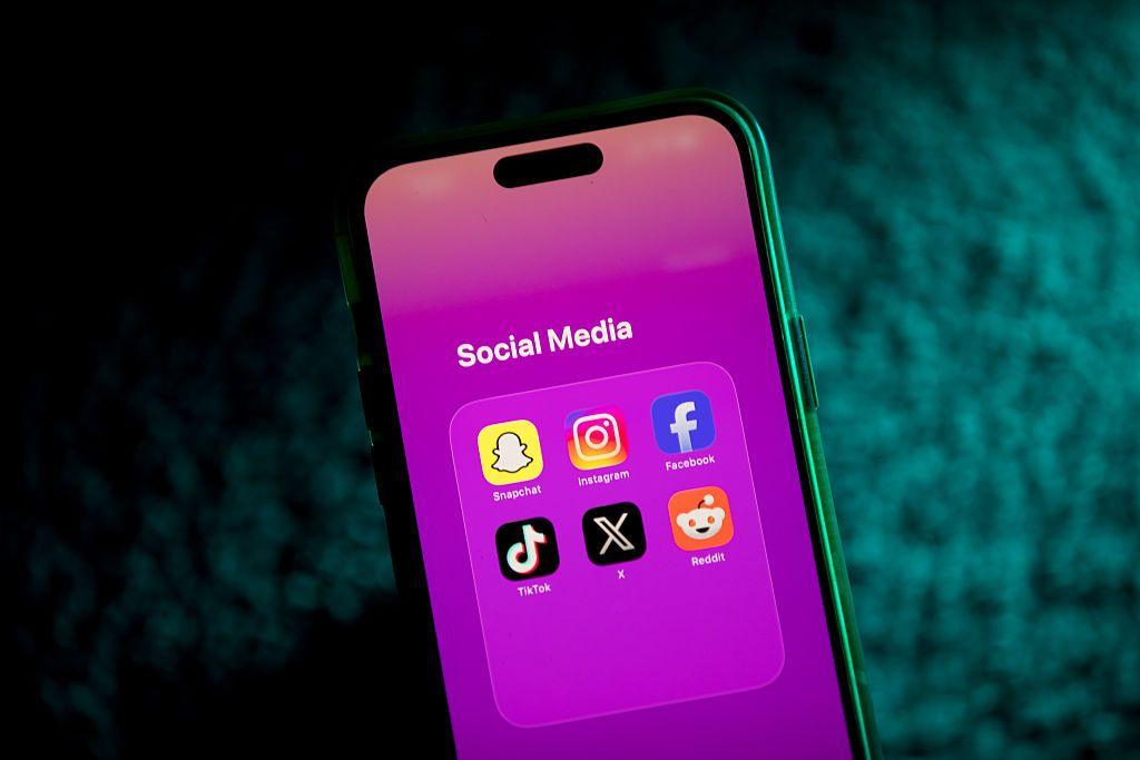 a phone screen showing social media apps.