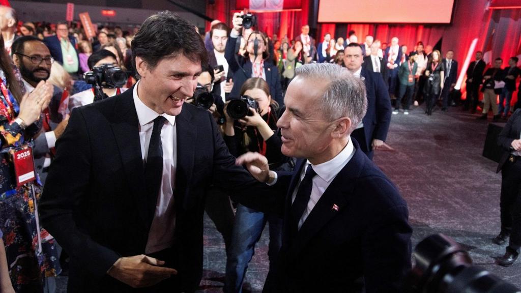 Justin Trudeau congratulates Mark Carney